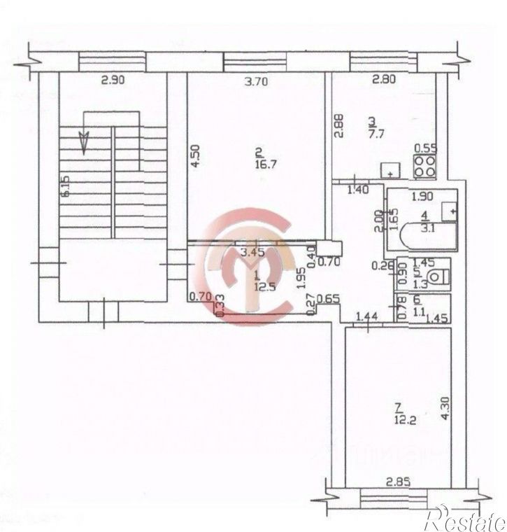 2-комн квартира ул Мира, 45,  д. 45