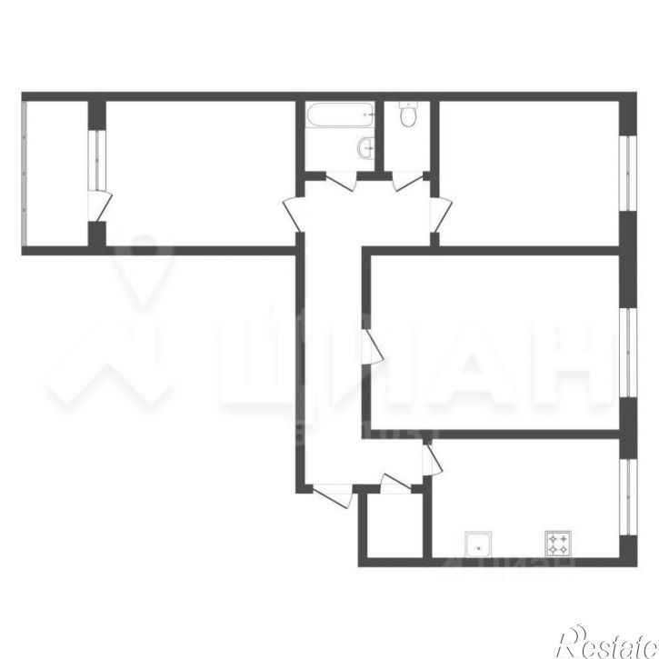 3-комн квартира 8-й микрорайон, 3/3